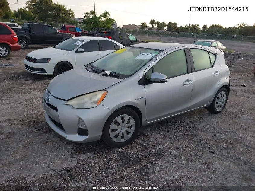 2013 Toyota Prius C VIN: JTDKDTB32D1544215 Lot: 40275455