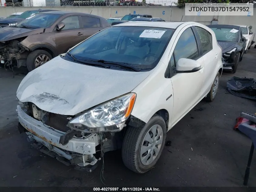 2013 Toyota Prius C One VIN: JTDKDTB37D1547952 Lot: 40275597