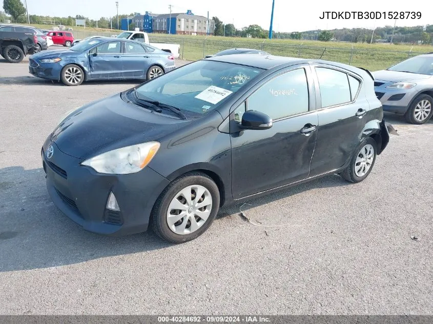 2013 Toyota Prius C One VIN: JTDKDTB30D1528739 Lot: 40284692