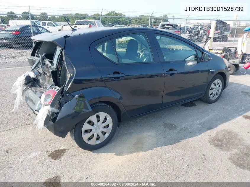 2013 Toyota Prius C One VIN: JTDKDTB30D1528739 Lot: 40284692