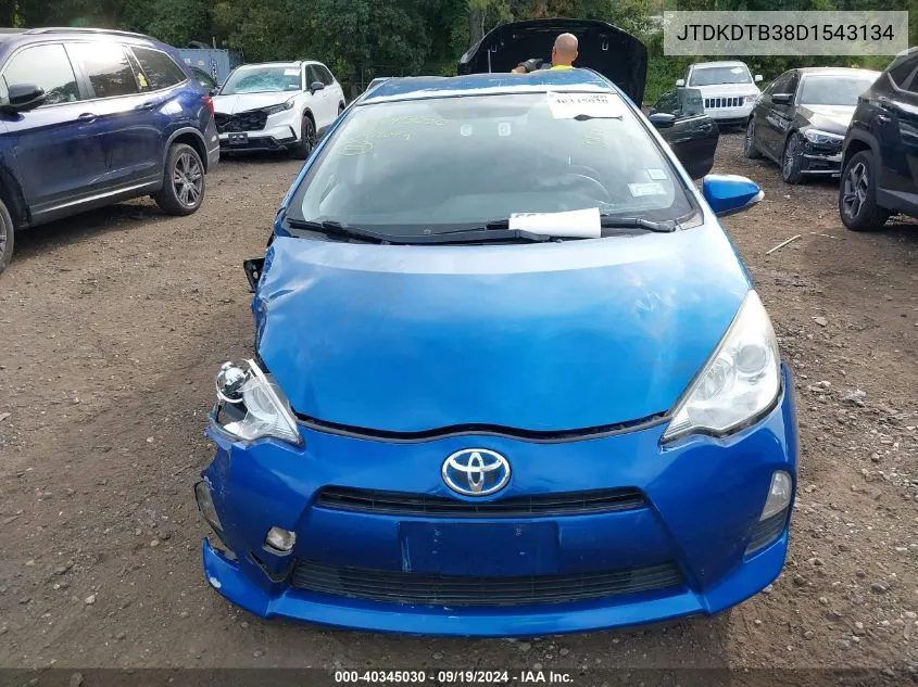 2013 Toyota Prius C Two VIN: JTDKDTB38D1543134 Lot: 40345030