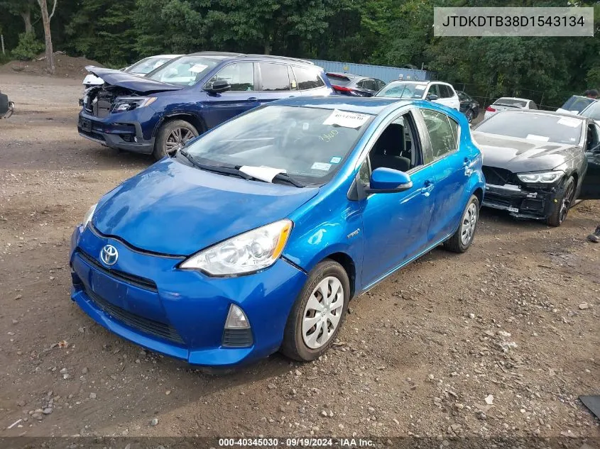 2013 Toyota Prius C Two VIN: JTDKDTB38D1543134 Lot: 40345030