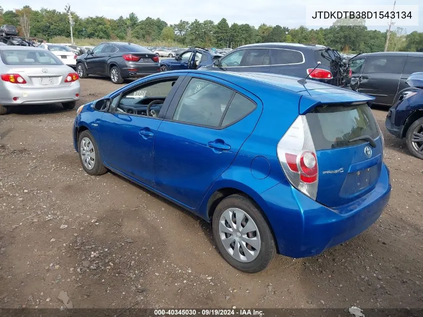 2013 Toyota Prius C Two VIN: JTDKDTB38D1543134 Lot: 40345030