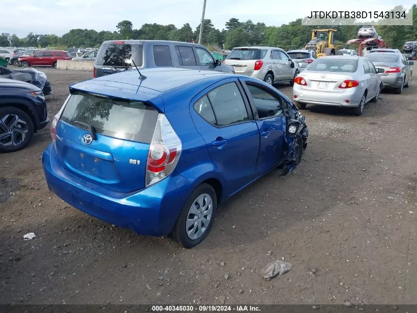 2013 Toyota Prius C Two VIN: JTDKDTB38D1543134 Lot: 40345030