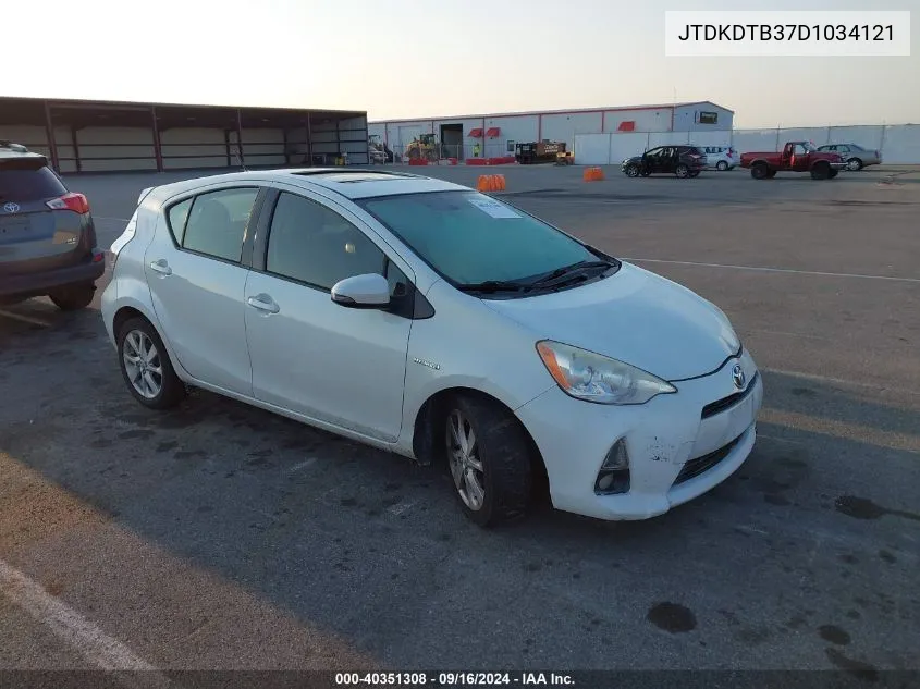 2013 Toyota Prius C VIN: JTDKDTB37D1034121 Lot: 40351308