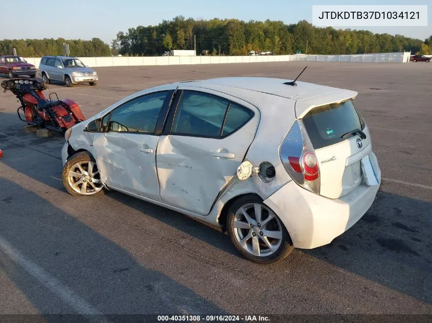 2013 Toyota Prius C VIN: JTDKDTB37D1034121 Lot: 40351308