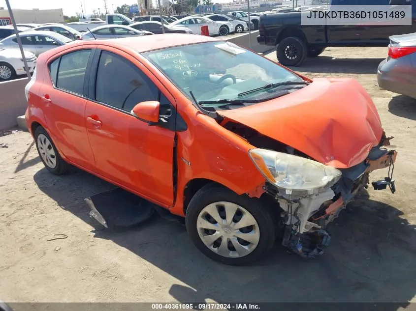 2013 Toyota Prius C Two VIN: JTDKDTB36D1051489 Lot: 40361095