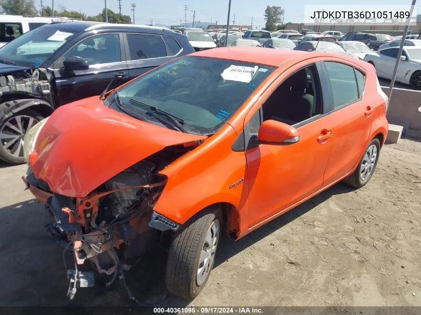 JTDKDTB36D1051489 2013 Toyota Prius C Two