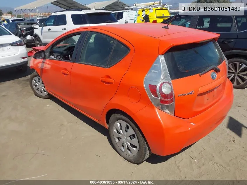 JTDKDTB36D1051489 2013 Toyota Prius C Two