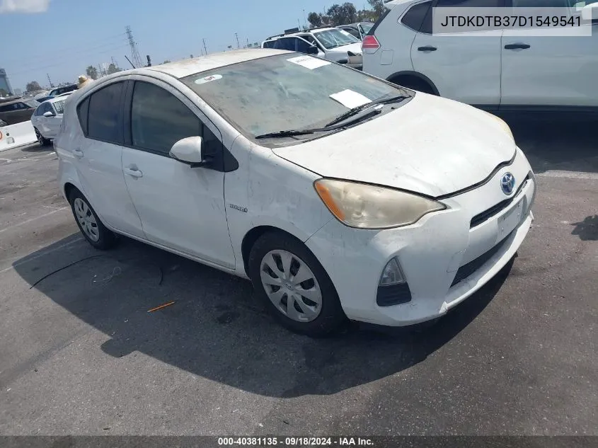 2013 Toyota Prius C Three VIN: JTDKDTB37D1549541 Lot: 40381135