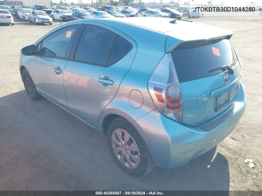 2013 Toyota Prius C One VIN: JTDKDTB30D1044280 Lot: 40385587