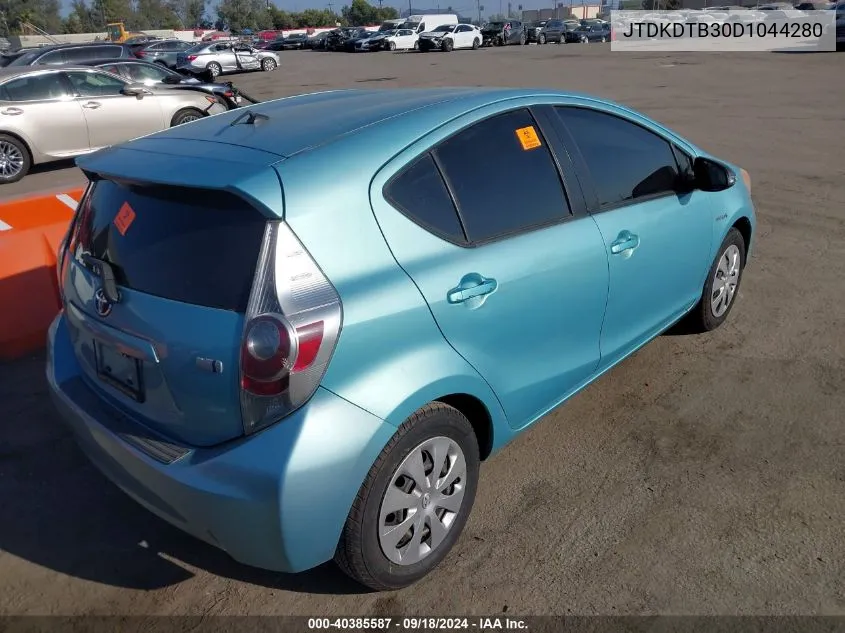 2013 Toyota Prius C One VIN: JTDKDTB30D1044280 Lot: 40385587