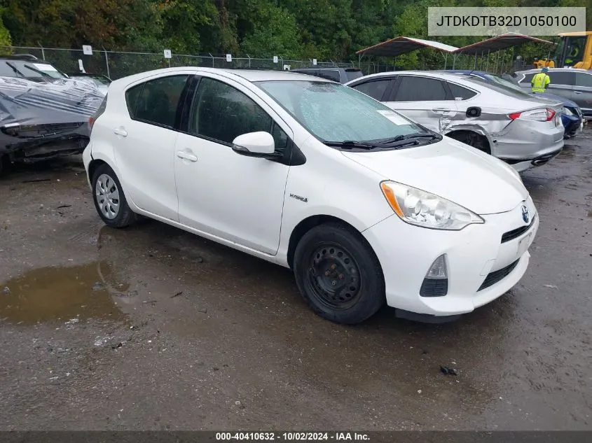 2013 Toyota Prius C VIN: JTDKDTB32D1050100 Lot: 40410632