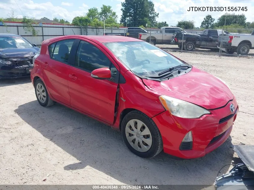 2013 Toyota Prius C Two VIN: JTDKDTB33D1556745 Lot: 40435348