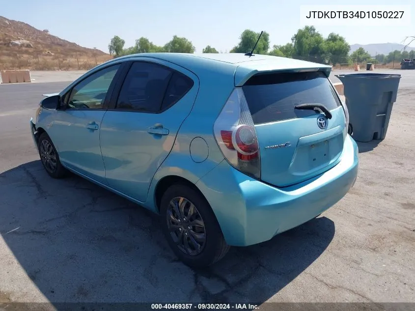 2013 Toyota Prius C Two VIN: JTDKDTB34D1050227 Lot: 40469357