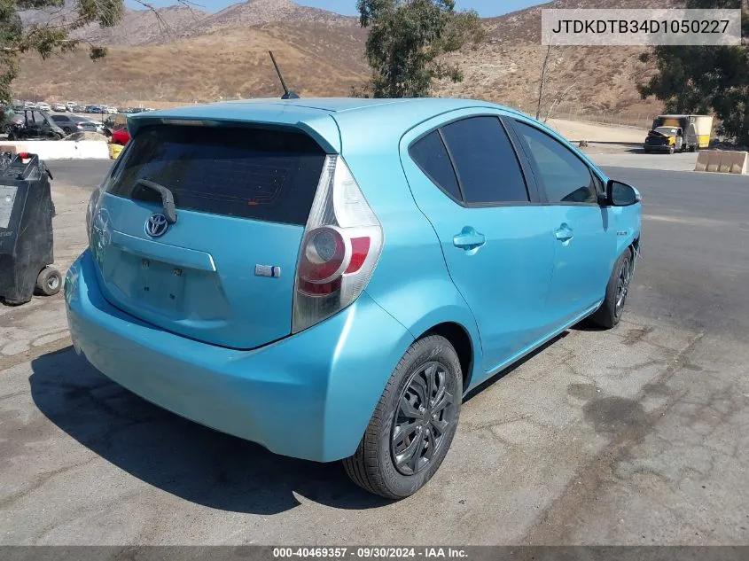 2013 Toyota Prius C Two VIN: JTDKDTB34D1050227 Lot: 40469357