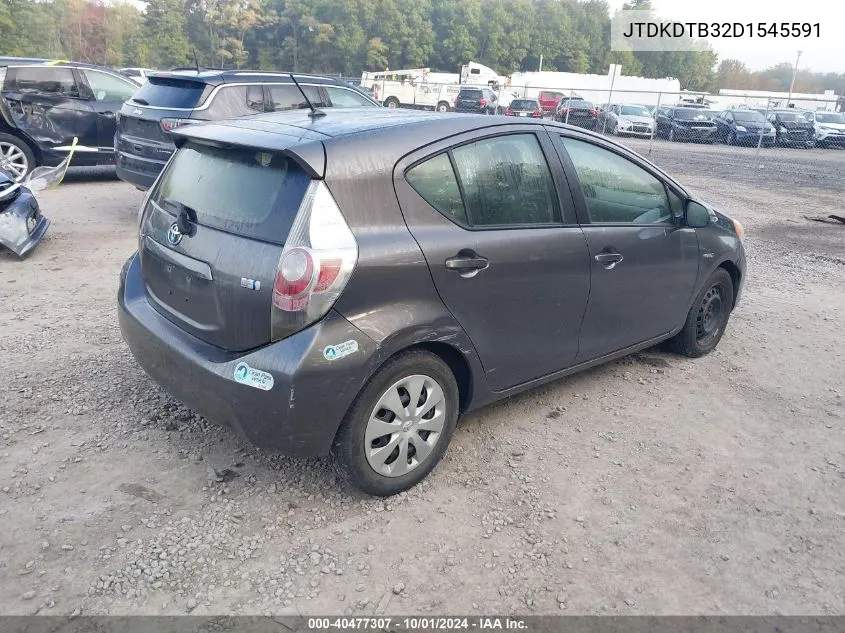 2013 Toyota Prius C Two VIN: JTDKDTB32D1545591 Lot: 40477307