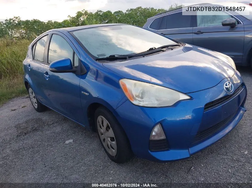 2013 Toyota Prius C Two VIN: JTDKDTB32D1548457 Lot: 40482076