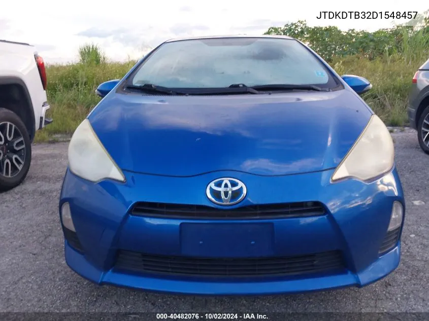 2013 Toyota Prius C Two VIN: JTDKDTB32D1548457 Lot: 40482076