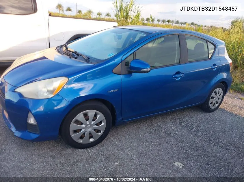 2013 Toyota Prius C Two VIN: JTDKDTB32D1548457 Lot: 40482076