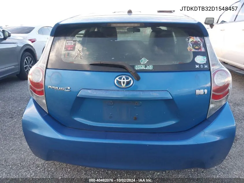 2013 Toyota Prius C Two VIN: JTDKDTB32D1548457 Lot: 40482076