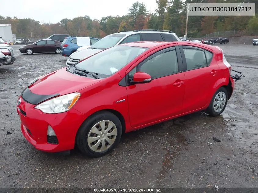 2013 Toyota Prius C Two VIN: JTDKDTB30D1047812 Lot: 40495703