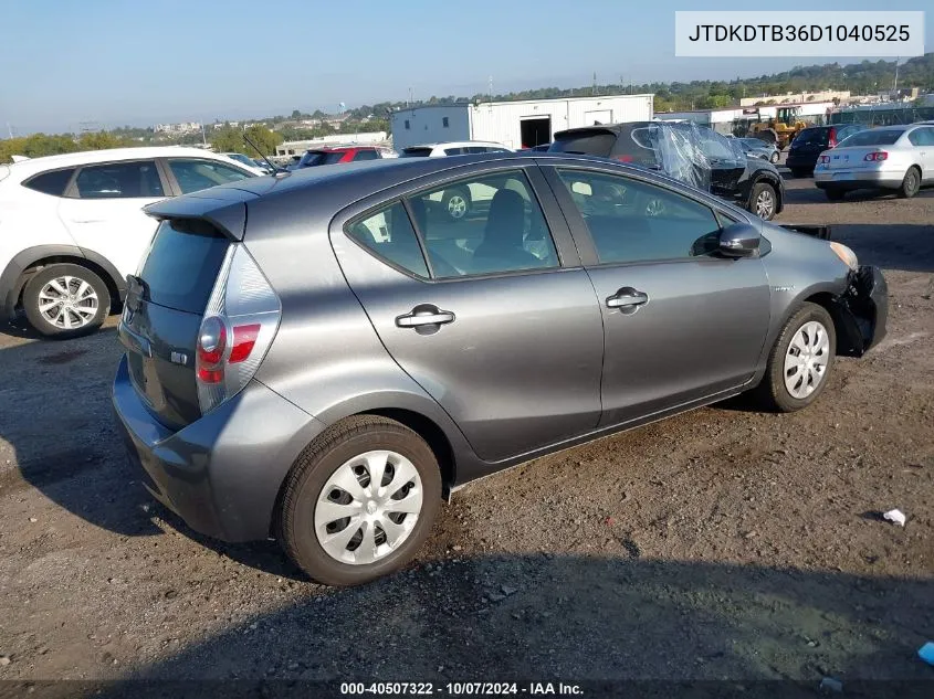 JTDKDTB36D1040525 2013 Toyota Prius C