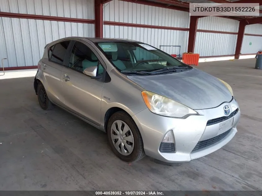 2013 Toyota Prius C VIN: JTDKDTB33D1552226 Lot: 40539352