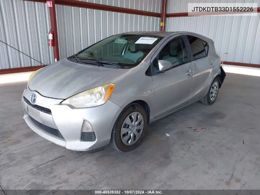 2013 Toyota Prius C VIN: JTDKDTB33D1552226 Lot: 40539352