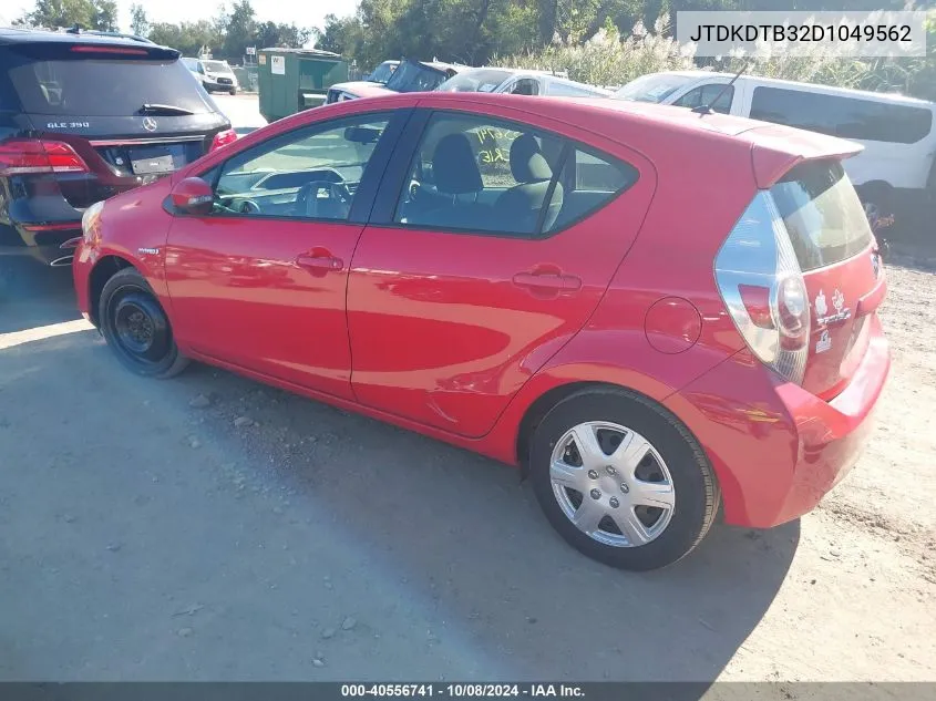 2013 Toyota Prius C Two VIN: JTDKDTB32D1049562 Lot: 40556741