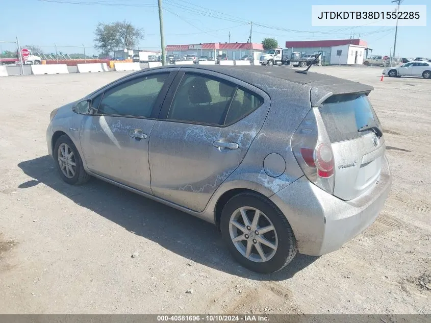 2013 Toyota Prius C Three VIN: JTDKDTB38D1552285 Lot: 40581696