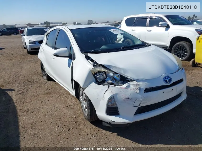 2013 Toyota Prius C VIN: JTDKDTB30D1048118 Lot: 40584375