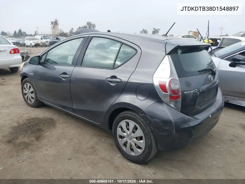 2013 Toyota Prius C Two VIN: JTDKDTB38D1548897 Lot: 40608181