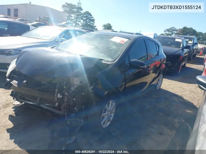 2013 Toyota Prius C Three VIN: JTDKDTB3XD1555124 Lot: 40639291