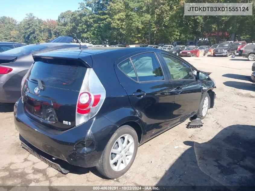 2013 Toyota Prius C Three VIN: JTDKDTB3XD1555124 Lot: 40639291