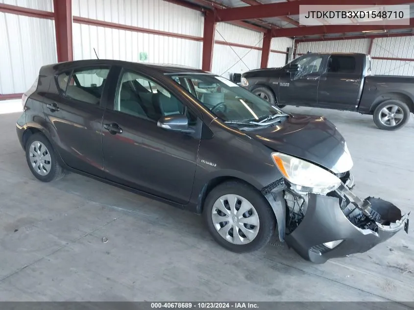 2013 Toyota Prius C Two VIN: JTDKDTB3XD1548710 Lot: 40678689