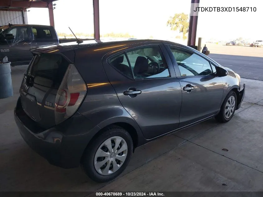 2013 Toyota Prius C Two VIN: JTDKDTB3XD1548710 Lot: 40678689