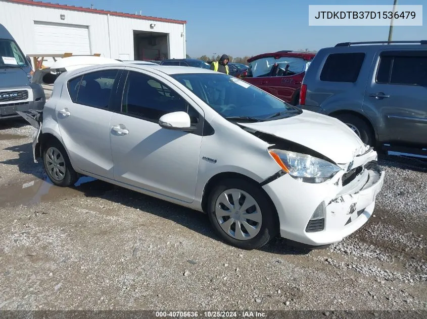 2013 Toyota Prius C Two VIN: JTDKDTB37D1536479 Lot: 40705636