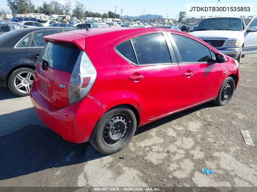 2013 Toyota Prius C Two VIN: JTDKDTB30D1535853 Lot: 40713970