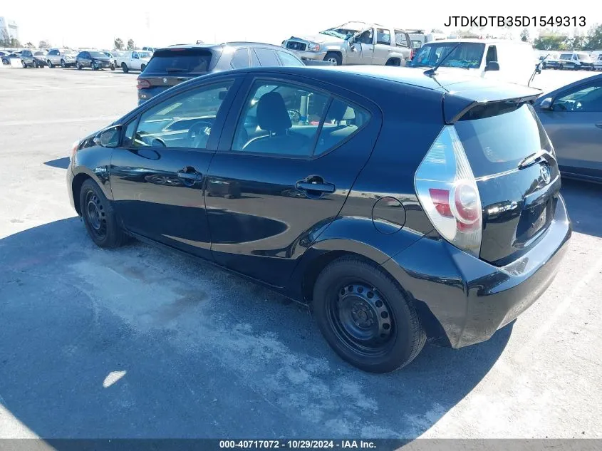 2013 Toyota Prius C Two VIN: JTDKDTB35D1549313 Lot: 40717072