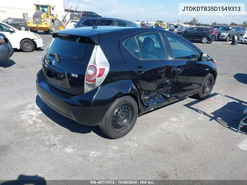 2013 Toyota Prius C Two VIN: JTDKDTB35D1549313 Lot: 40717072