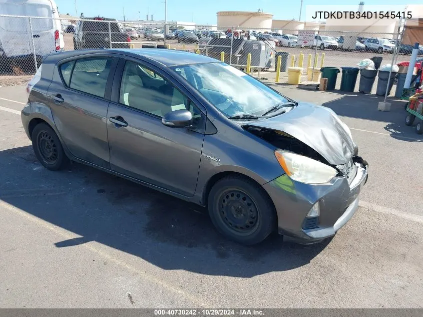 2013 Toyota Prius C Four/One/Three/Two VIN: JTDKDTB34D1545415 Lot: 40730242