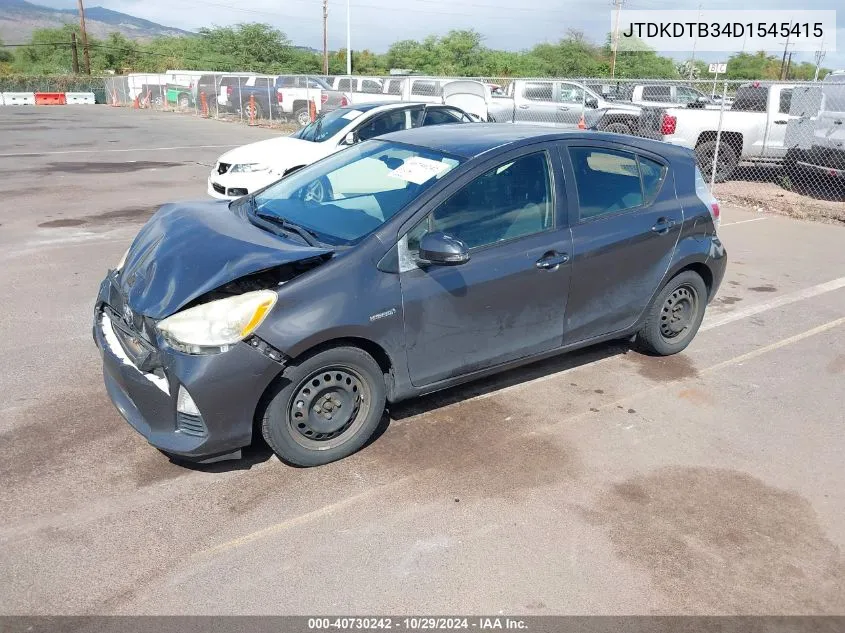 2013 Toyota Prius C Four/One/Three/Two VIN: JTDKDTB34D1545415 Lot: 40730242