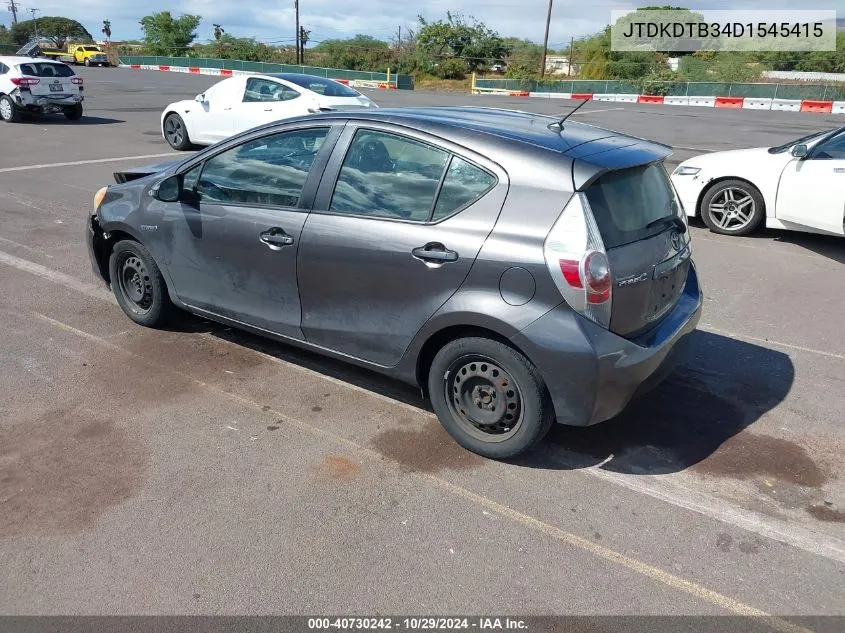 2013 Toyota Prius C Four/One/Three/Two VIN: JTDKDTB34D1545415 Lot: 40730242