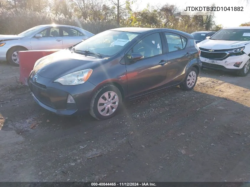 2013 Toyota Prius C Two VIN: JTDKDTB32D1041882 Lot: 40844465