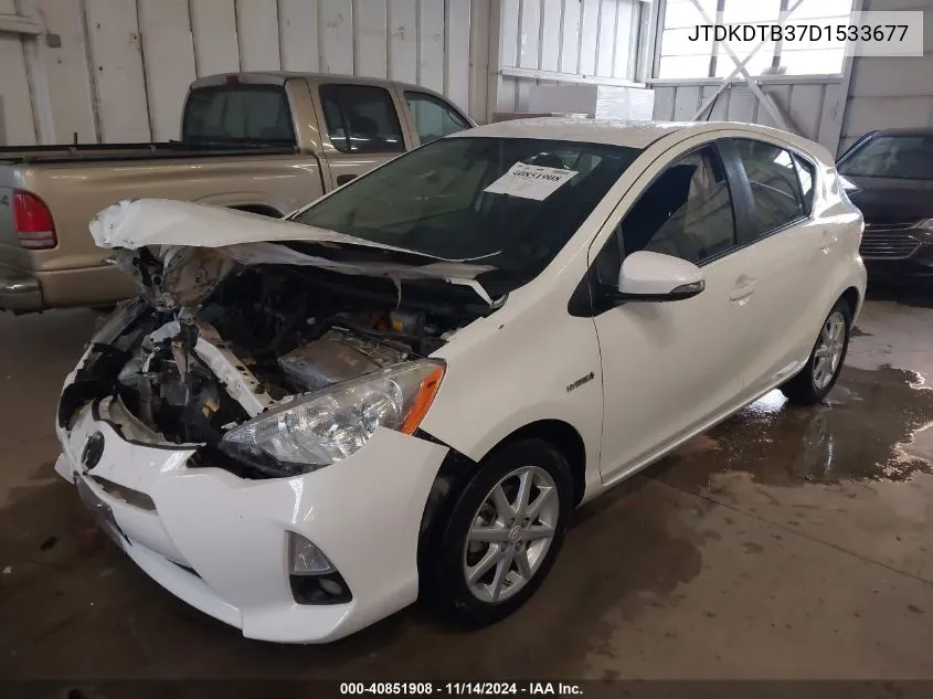 2013 Toyota Prius C Three VIN: JTDKDTB37D1533677 Lot: 40851908