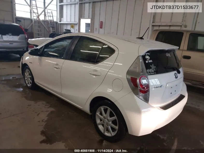 2013 Toyota Prius C Three VIN: JTDKDTB37D1533677 Lot: 40851908