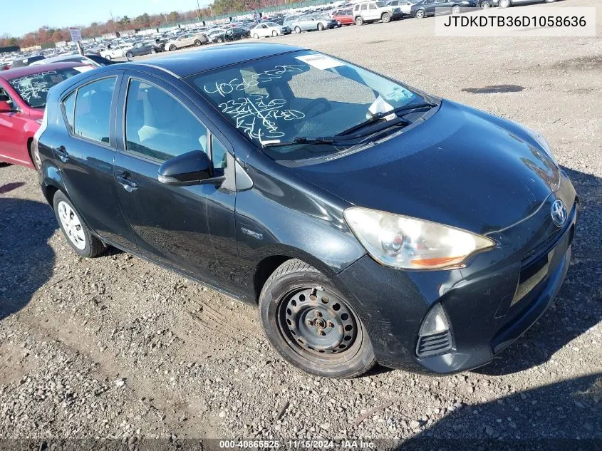 2013 Toyota Prius C One VIN: JTDKDTB36D1058636 Lot: 40865525