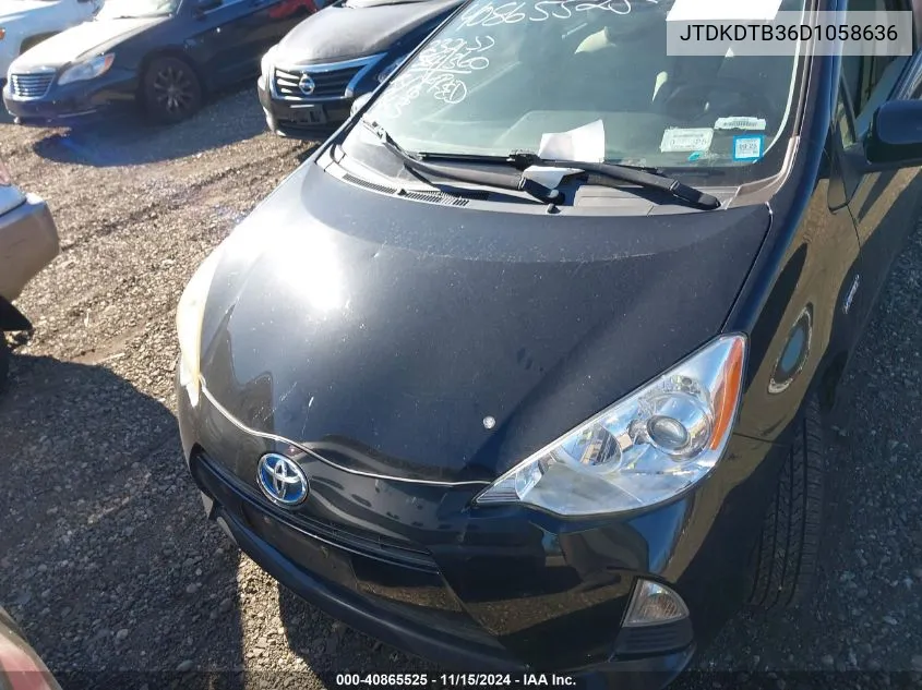 2013 Toyota Prius C One VIN: JTDKDTB36D1058636 Lot: 40865525