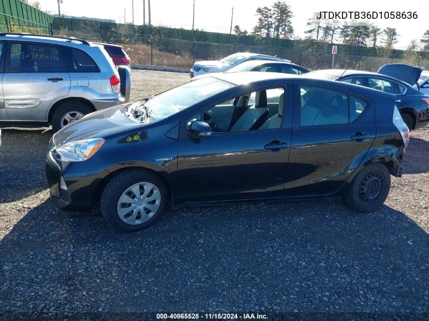 2013 Toyota Prius C One VIN: JTDKDTB36D1058636 Lot: 40865525